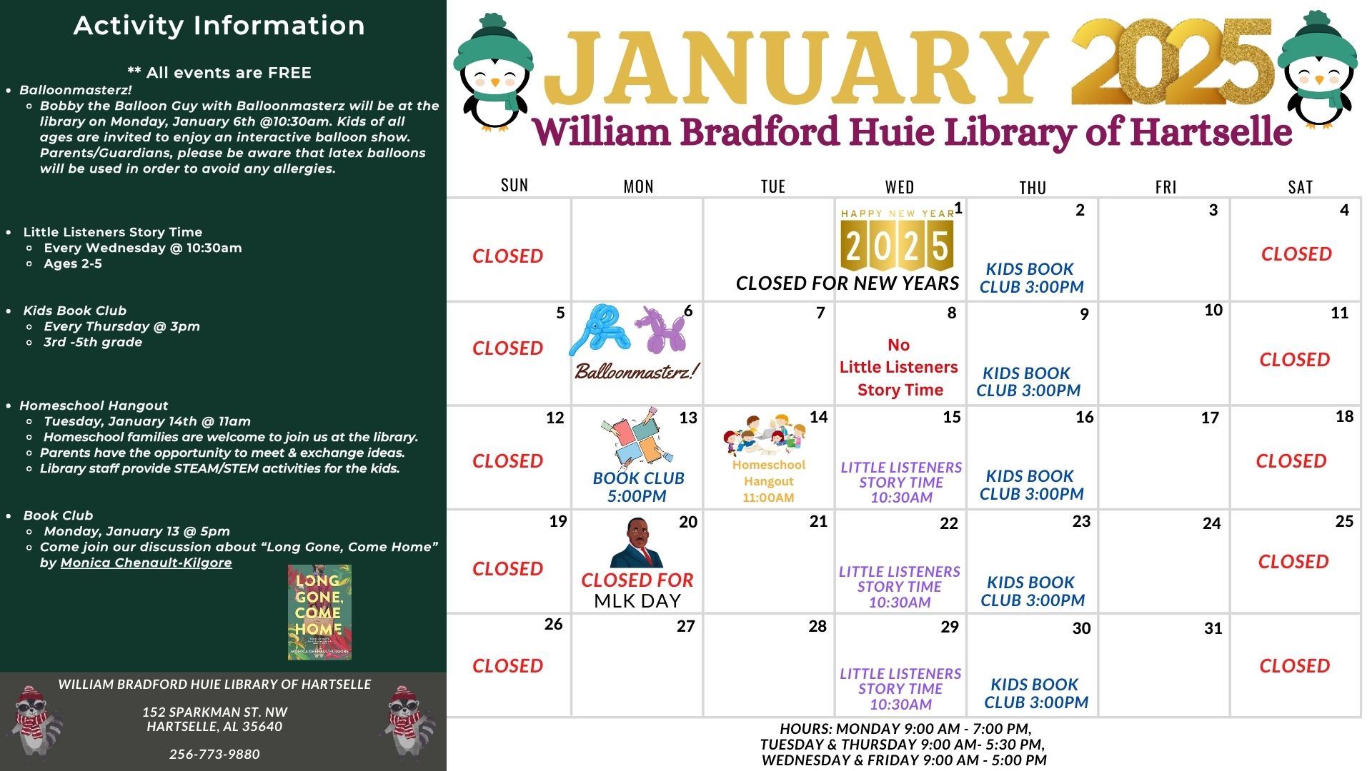 January Calendar 2025